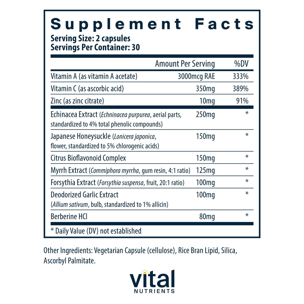 Vital Nutrients Herbal Biotic — Immune Support Supplement | 60 Capsules