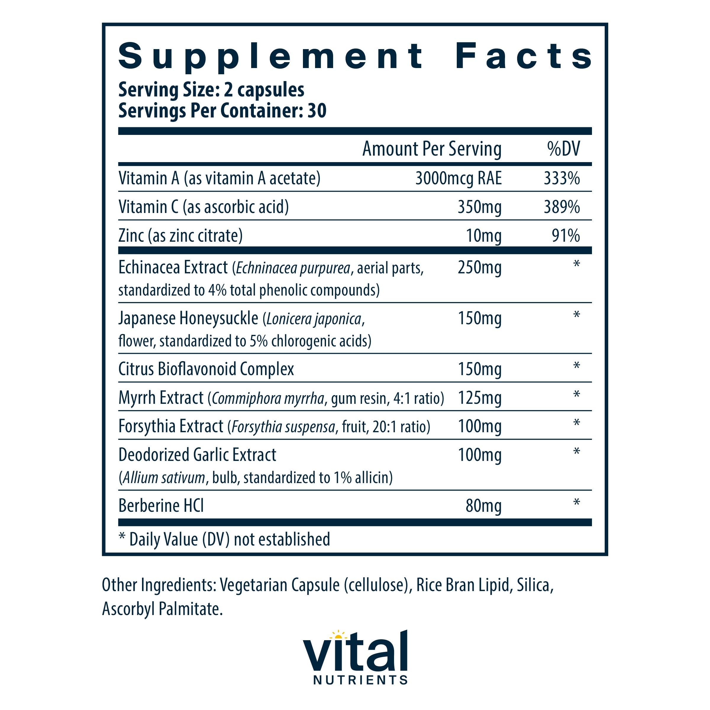Vital Nutrients Herbal Biotic — Immune Support Supplement | 60 Capsules