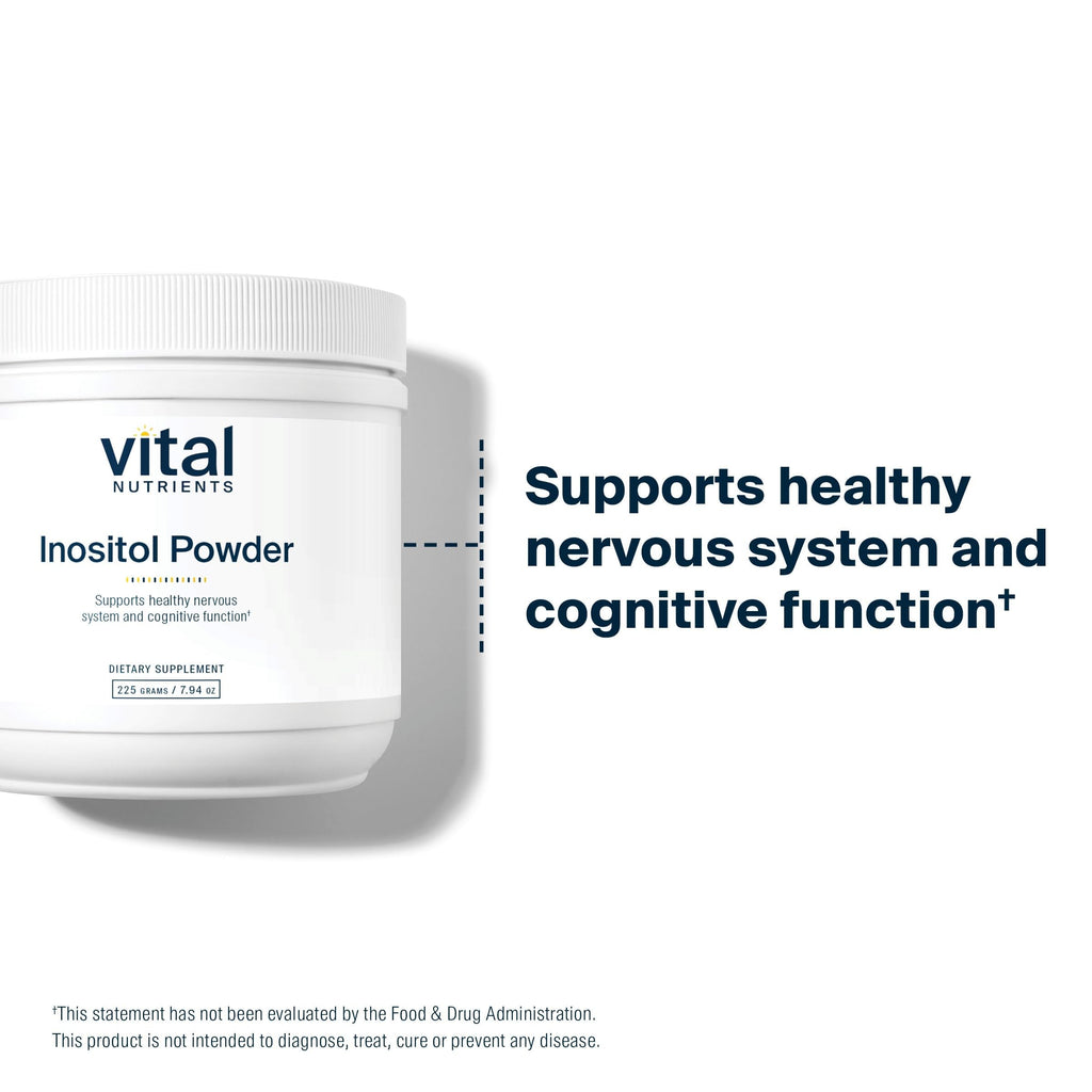 Vital Nutrients Inositol Powder | Myo-Inositol for Hormone & Energy Support | 56 Servings | Vegan, Gluten & Dairy Free