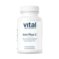 Vital Nutrients Iron Plus C - Vegan Iron Supplement with 20 mg Iron + 200 mg Vitamin C | Gluten Free, Non-GMO | 100 Capsules