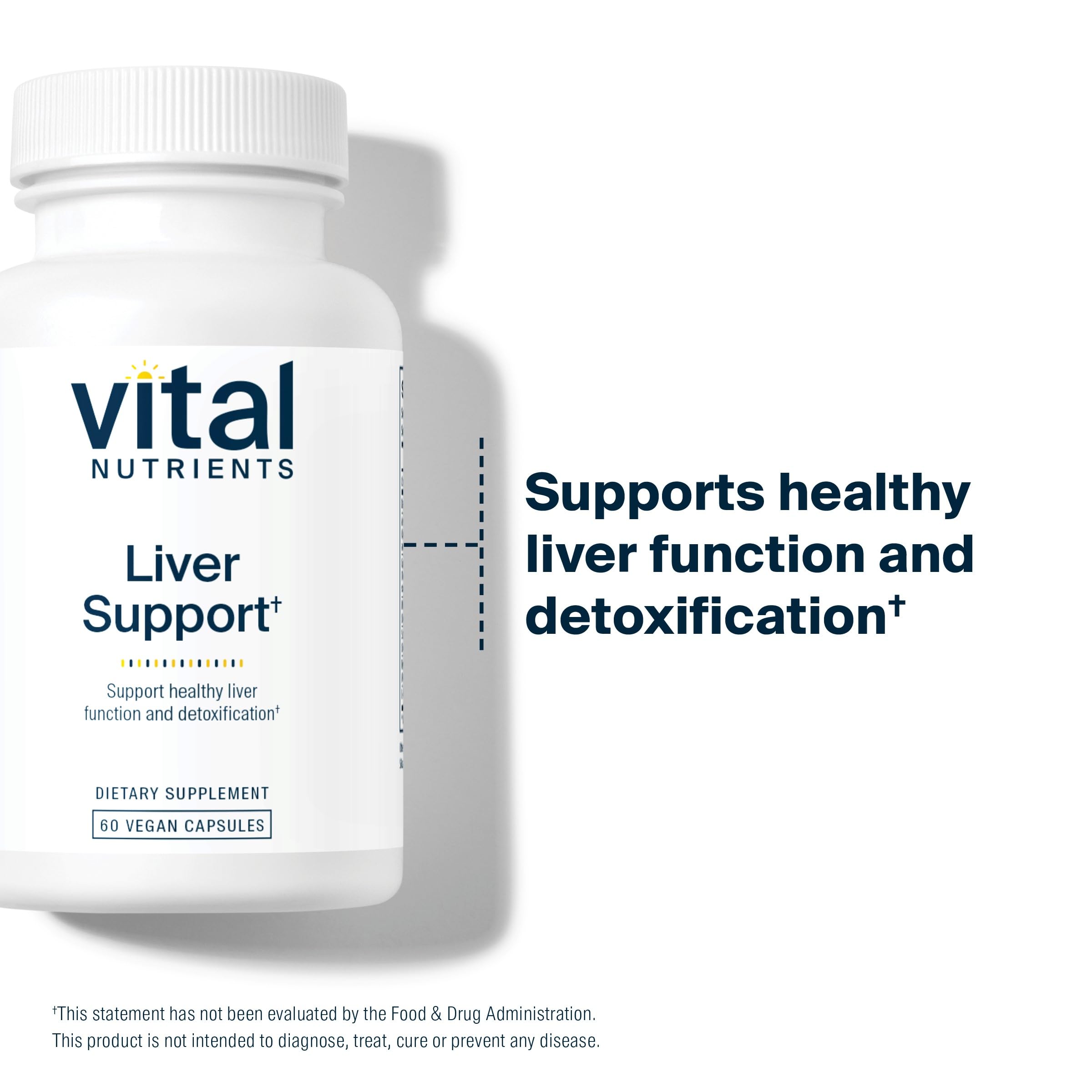 Vital Nutrients Liver Support with Milk Thistle & Curcumin | Vegan, Gluten-Free | 60 Capsules