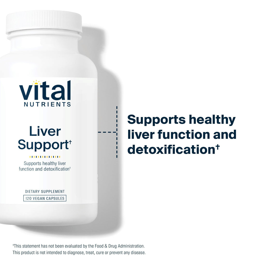 Vital Nutrients Liver Support Milk Thistle & Curcumin | Vegan, Gluten-Free | 120 Capsules