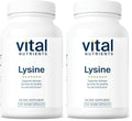 Vital Nutrients Lysine | Immune Support & Lip/Oral Tissue Health | 100 Capsules (Pack of 2)