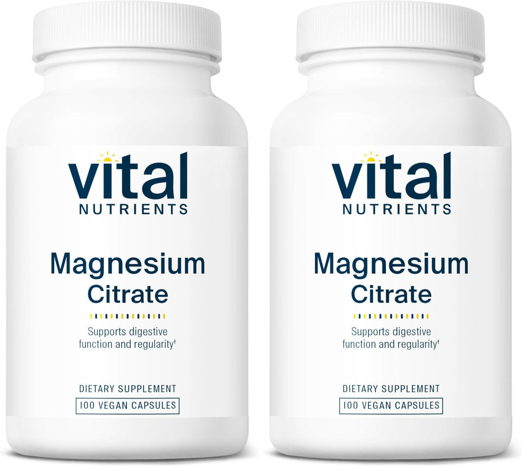 Vital Nutrients Magnesium Citrate 150mg | Sleep, Relaxation & Muscle Support | Vegan, Gluten-Free | 200 Capsules (Pack of 2)