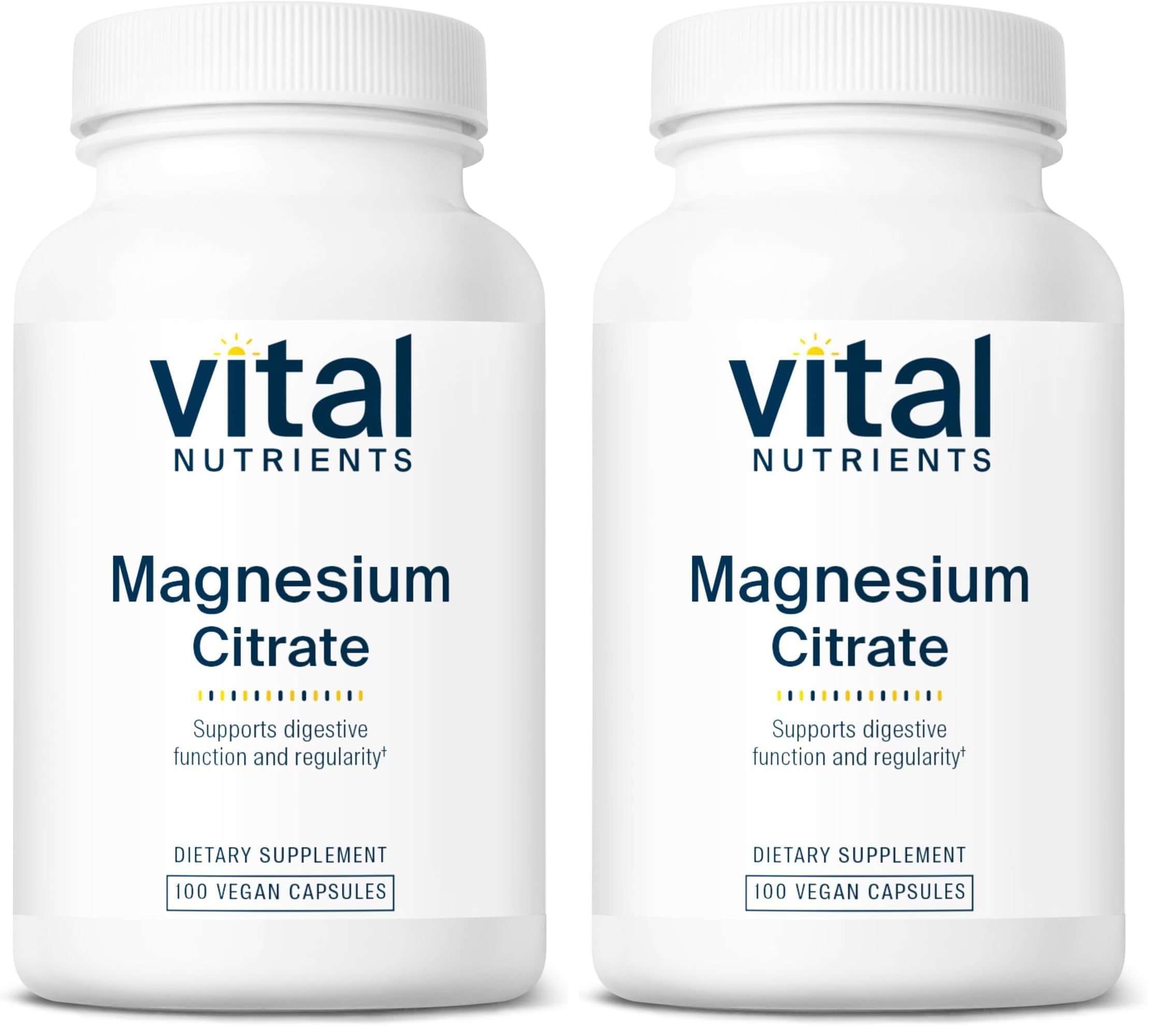 Vital Nutrients Magnesium Citrate 150mg | Sleep, Relaxation & Muscle Support | Vegan, Gluten-Free | 200 Capsules (Pack of 2)