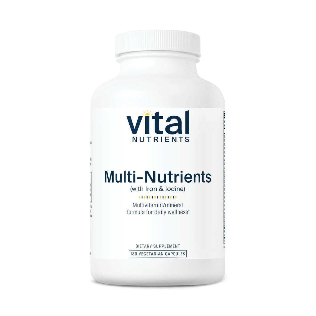 Vital Nutrients Multi-Nutrients with Iron and Iodine - Vegetarian Multivitamin (180 Capsules)