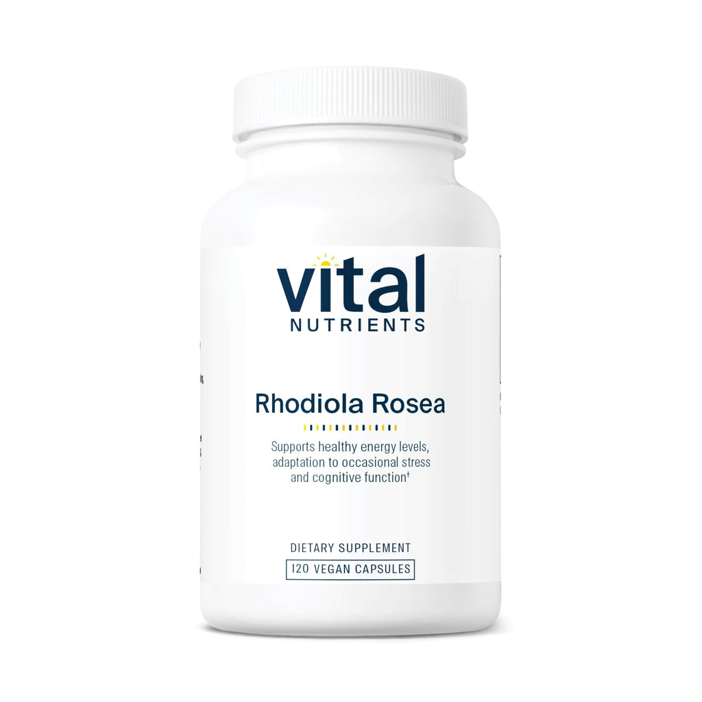 Vital Nutrients Rhodiola Rosea | Energy, Memory & Stress Support | 120 Capsules | Gluten, Dairy & Soy Free | Non-GMO