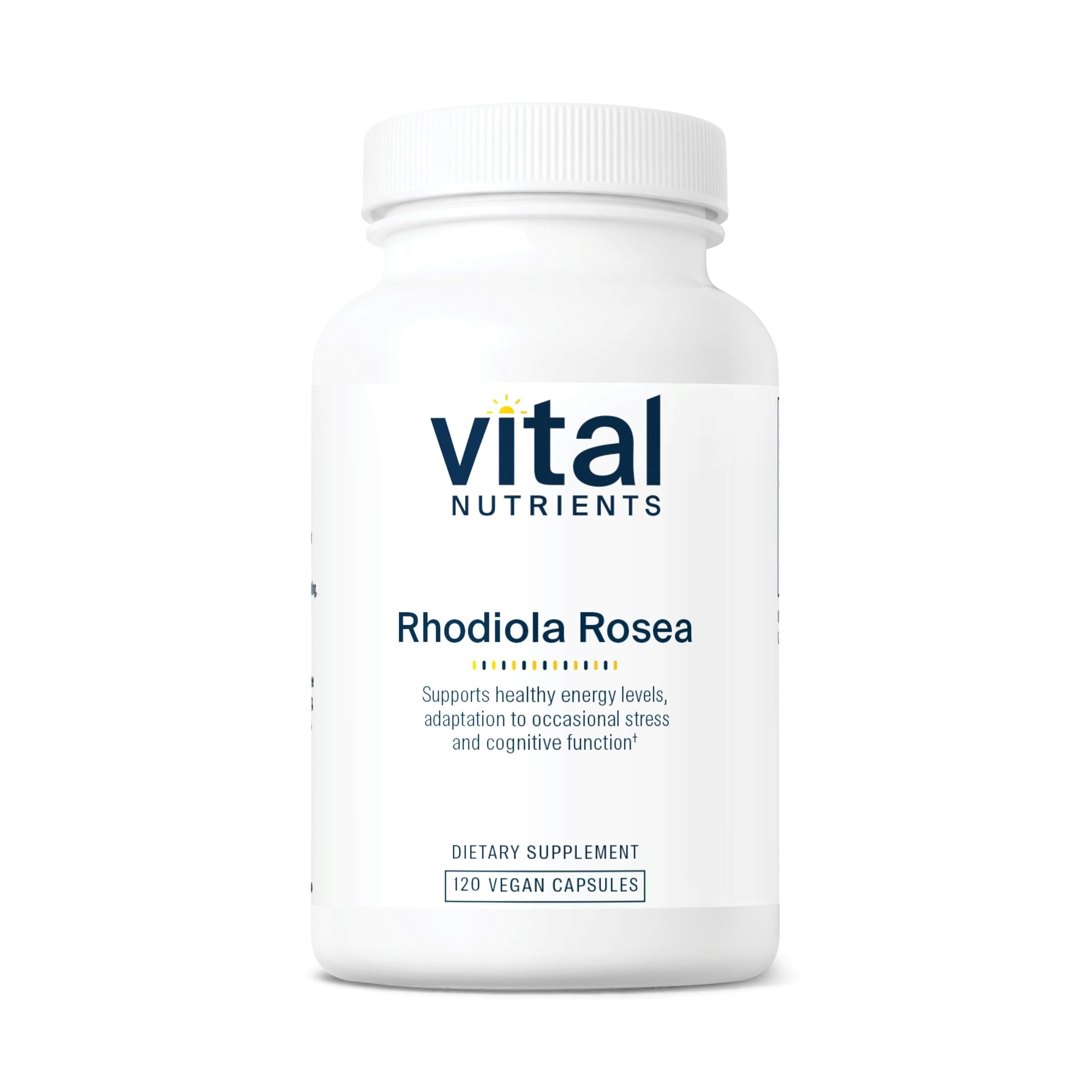 Vital Nutrients Rhodiola Rosea | Energy, Memory & Stress Support | 120 Capsules | Gluten, Dairy & Soy Free | Non-GMO