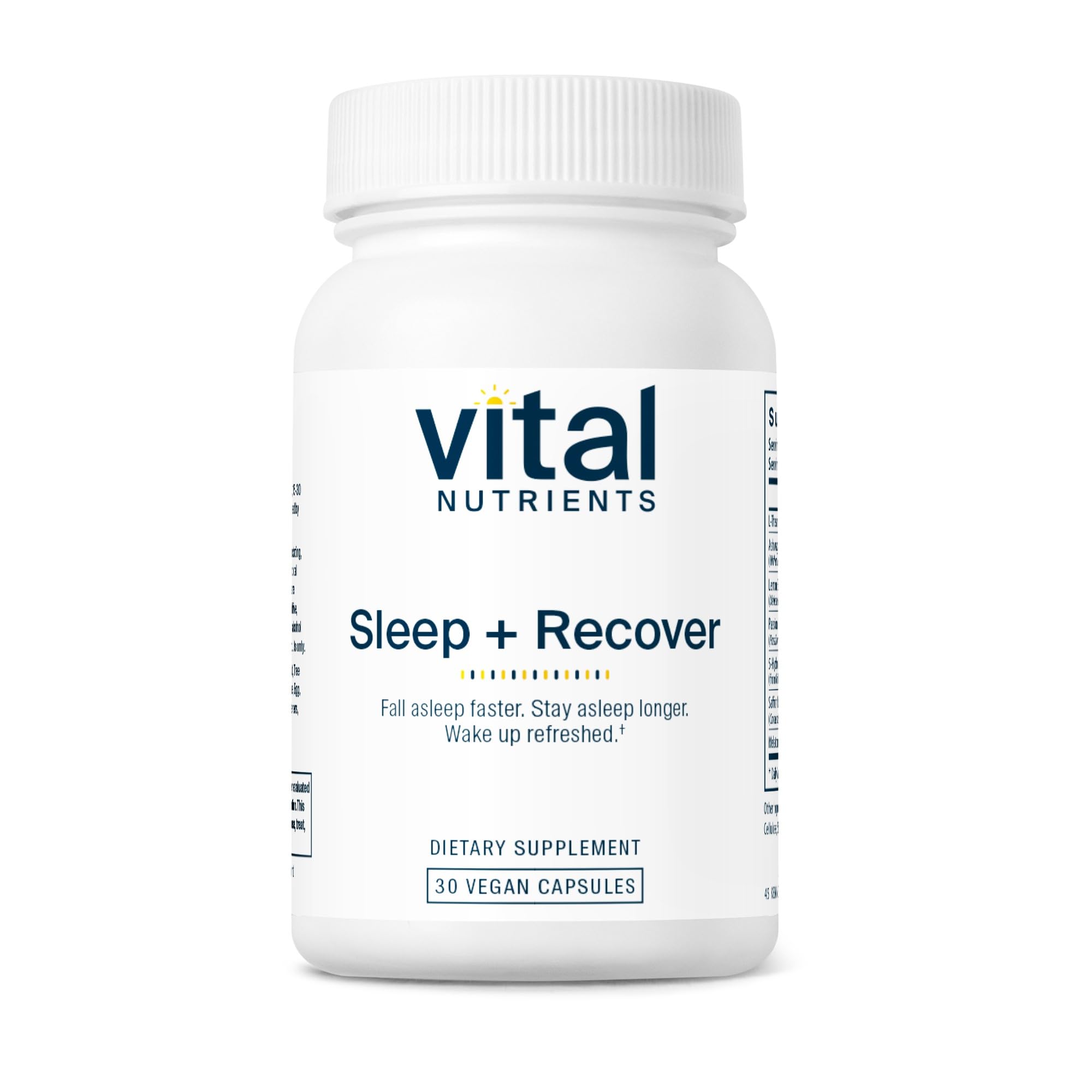 Vital Nutrients Sleep + Recover – Vegan Sleep Support with Melatonin, Ashwagandha & L-Theanine