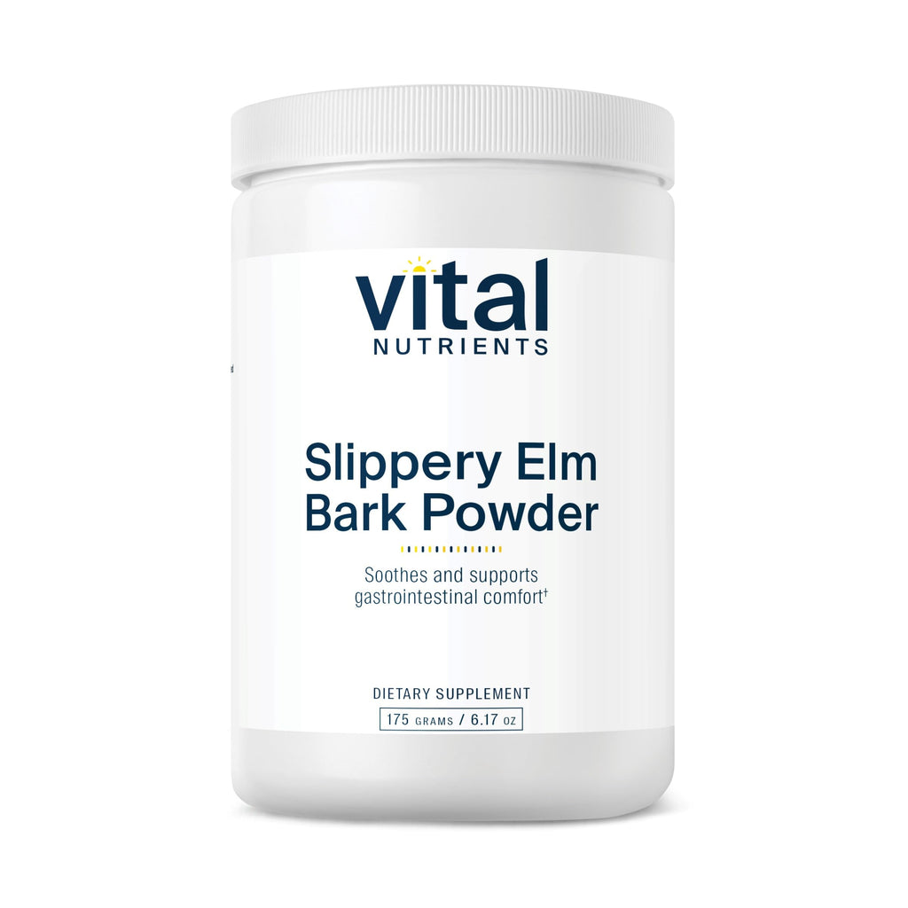 Vital Nutrients Slippery Elm Bark Powder 2500mg - Leaky Gut Support, Vegan, Non-GMO, Gluten/Dairy/Soy Free