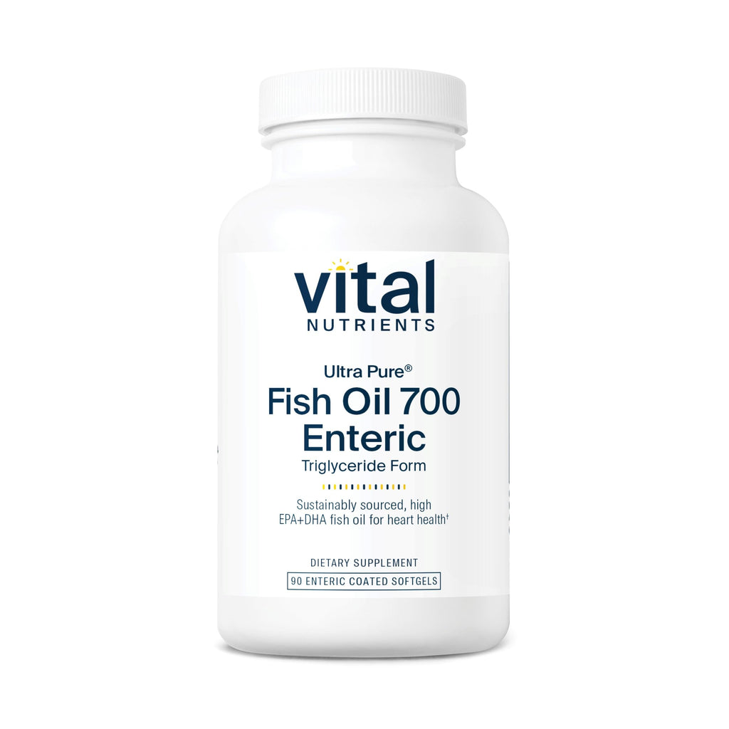 Vital Nutrients Ultra Pure Fish Oil 700 Enteric Coated – Heart, Brain & Immune Support | 90 Count