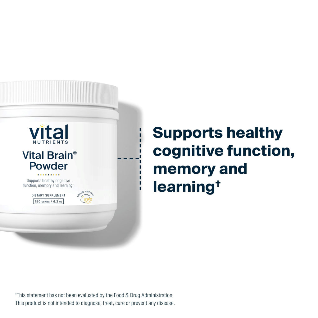 Vital Brain Powder – Nootropic with Phosphatidylserine & Acetyl-L-Carnitine | Lemon 150g