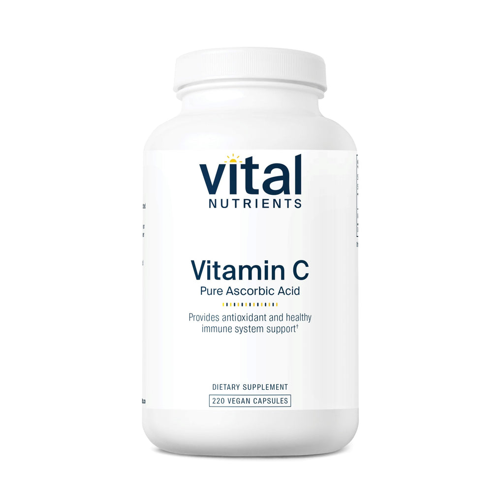 Vital Nutrients Vitamin C 1000mg | Pure Ascorbic Acid, Vegan Antioxidant for Immune Support & Iron Absorption | Gluten Free | Non-GMO | 220 Capsules