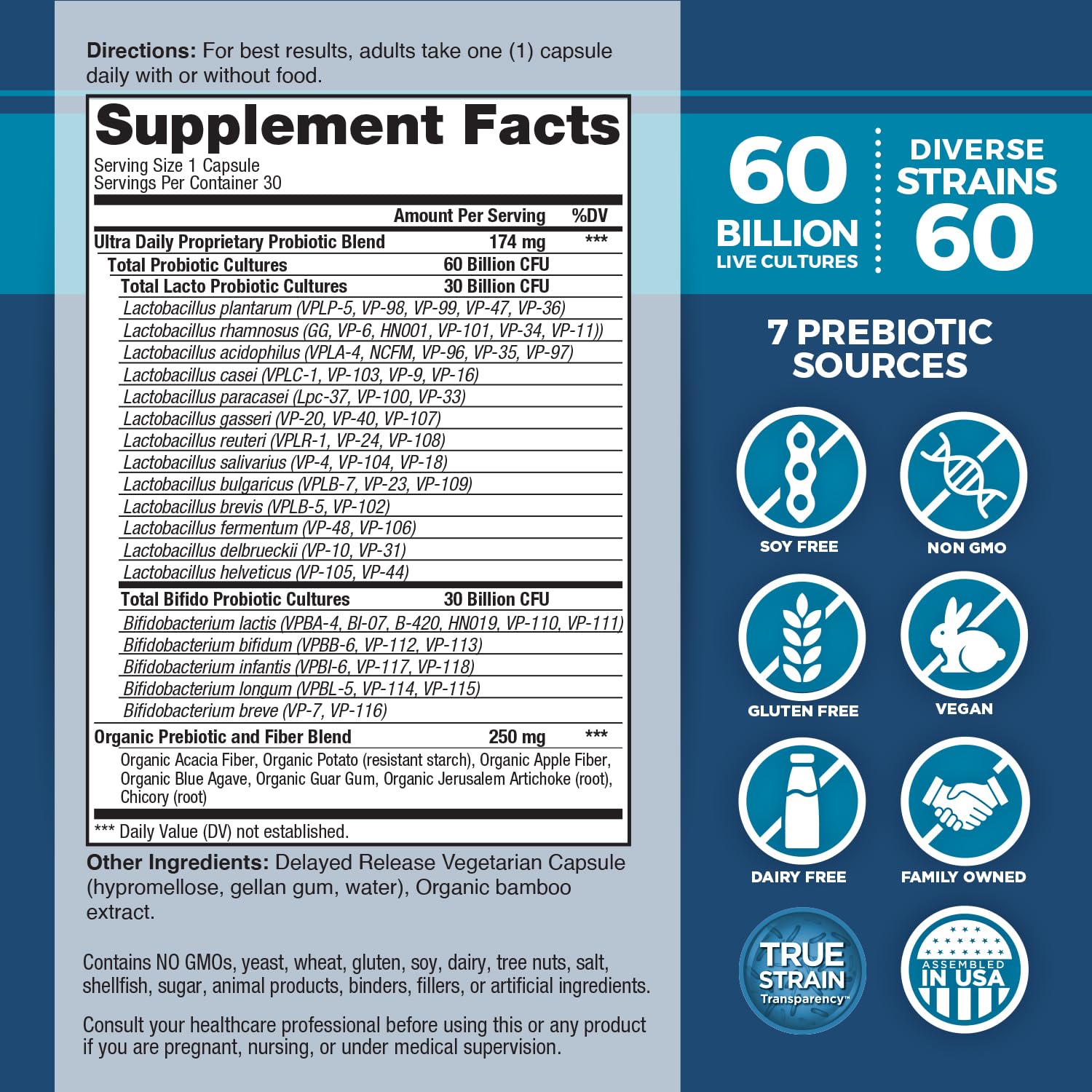 Vital Flora Ultra Daily Probiotic 60B CFU | Vital Planet