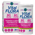 Vital Flora Probiotics for Women – 60 Billion CFU, 60 Strains, Organic Prebiotics | Vital Planet