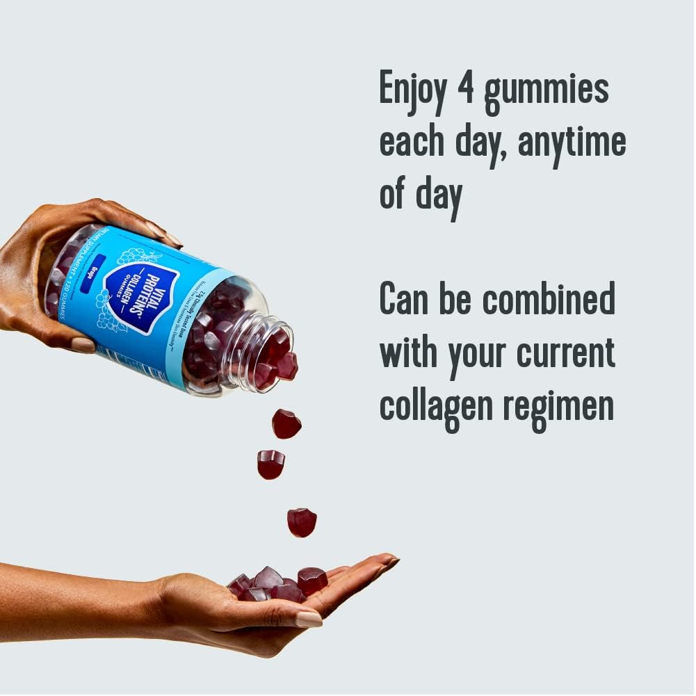 Vital Proteins Collagen Gummies – 2.5g VERISOL, Hair, Skin & Nails, Grape, 120 ct