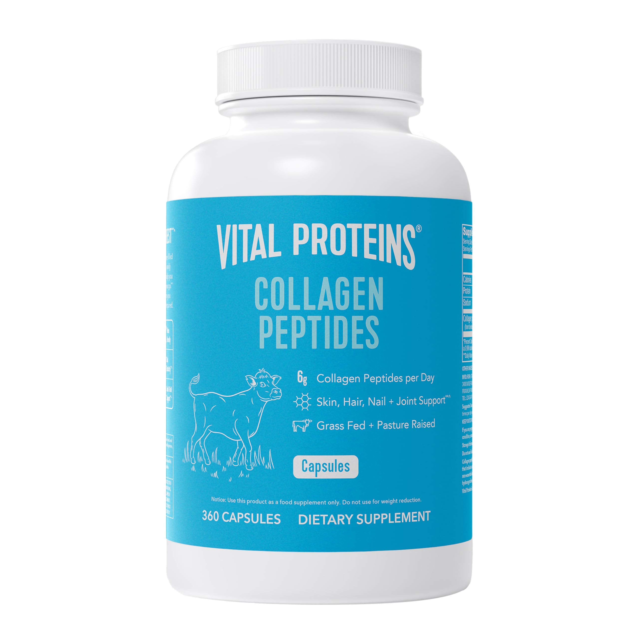 Vital Proteins Collagen Peptides Capsules for Women – 360 Capsules | Daily Wellness Support