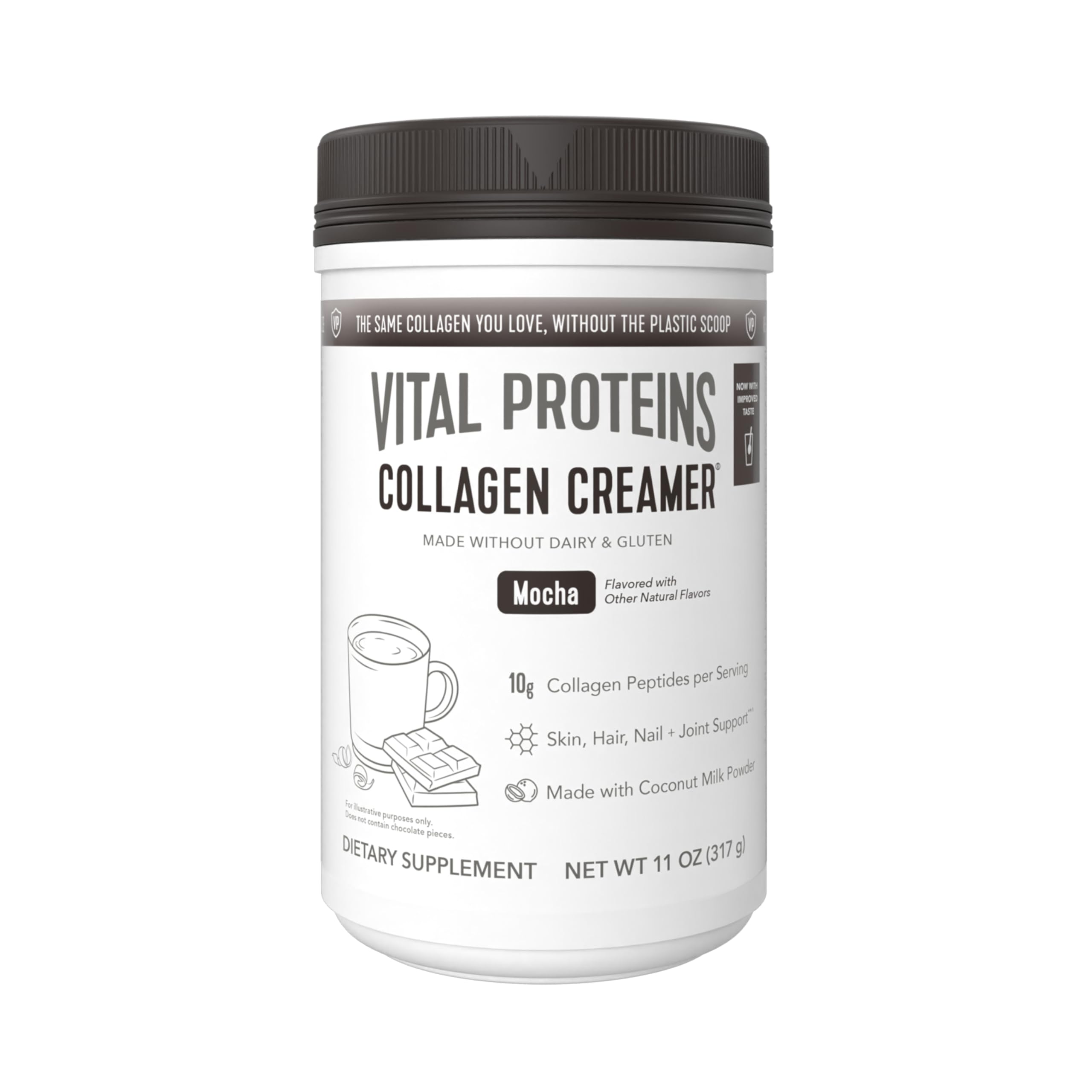 Vital Proteins Collagen Peptides Powder – Mocha Coffee Creamer for Hair, Skin & Nails Support | 11.2 oz