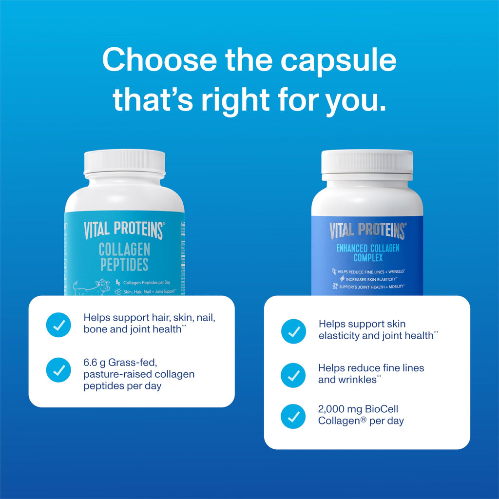 Vital Proteins Enhanced Collagen Complex Capsules with BioCell – Skin & Joints (60 Ct)