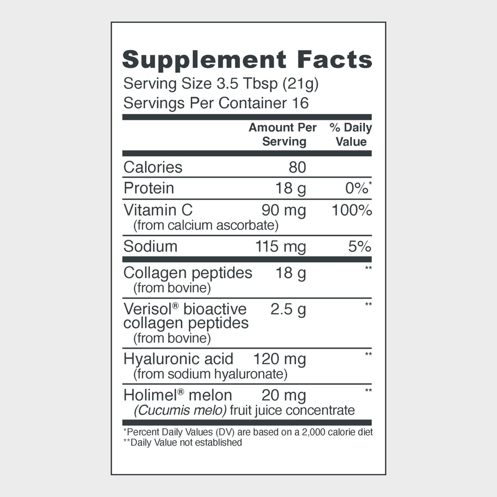 Vital Proteins Skin Complex Collagen – 20g Peptides, Vitamin C & Hyaluronic Acid, Unflavored 11.9oz