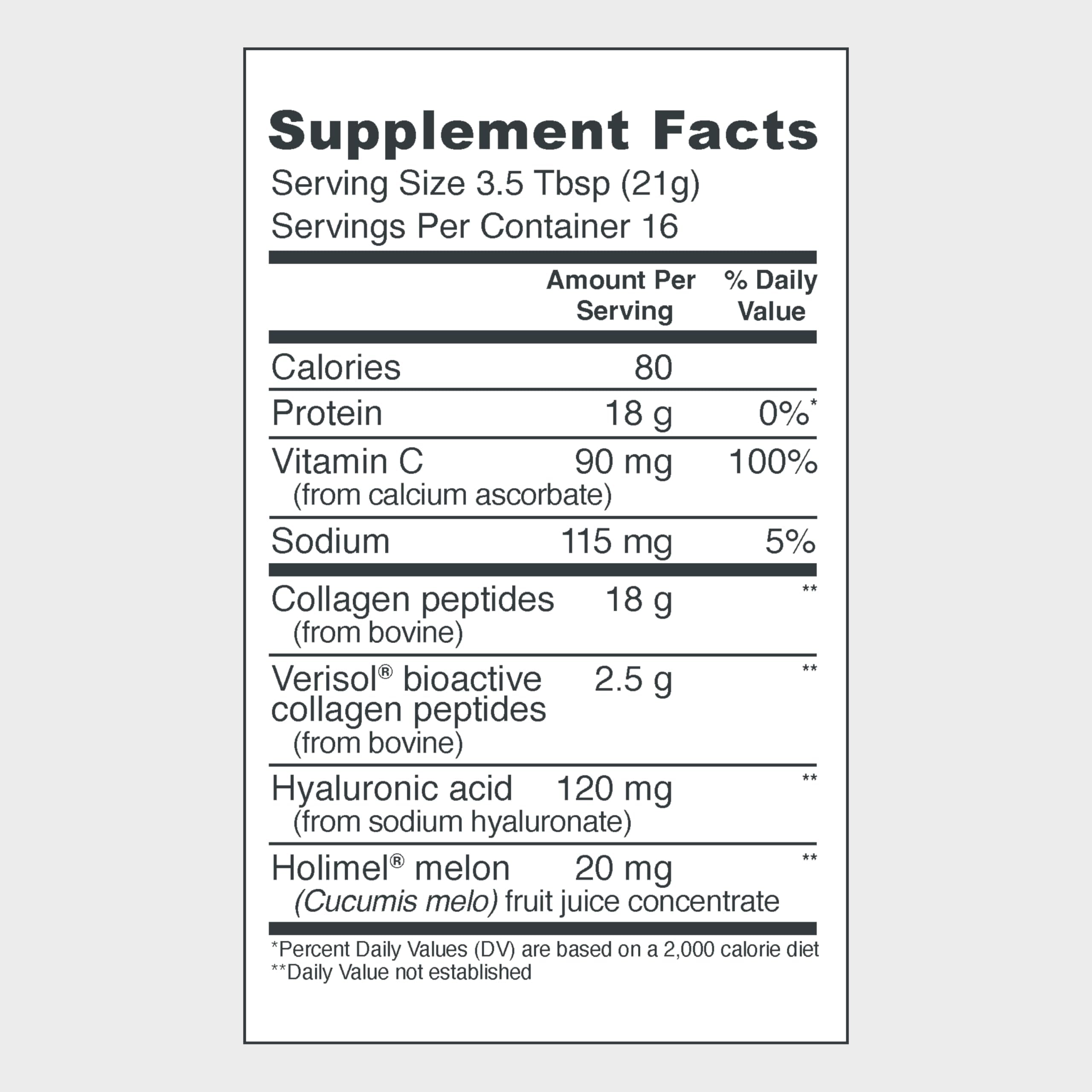 Vital Proteins Skin Complex Collagen – 20g Peptides, Vitamin C & Hyaluronic Acid, Unflavored 11.9oz