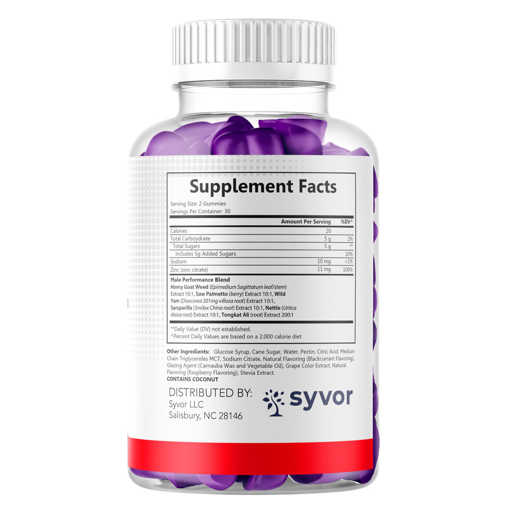 Vital Pump XL Testo Gummies - Official Vital Pump XL Male Performance Gummies (60 Gummies) - All-Natural Formula