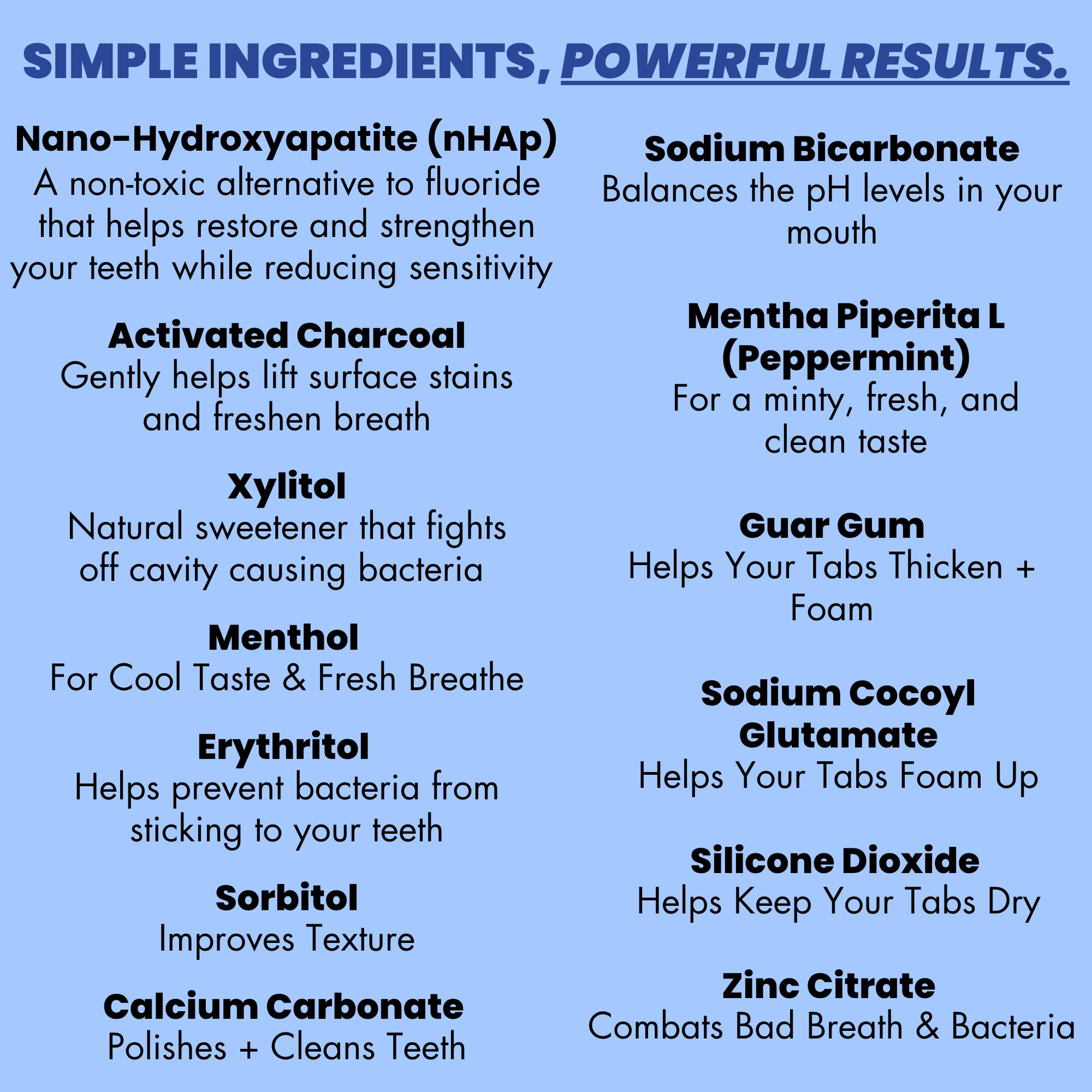 Vital Toothpaste Tabs with Nano-Hydroxyapatite | Whitens & Remineralizes Naturally