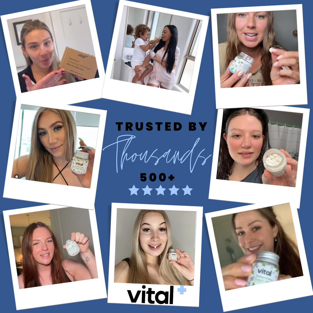 Vital Toothpaste Tabs with Nano-Hydroxyapatite | Berry Blast – Fluoride Free, Plastic Free, 248 Tablets