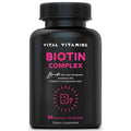 Vital Vitamins Biotin Complex Pills – Hyaluronic Acid, MSM, Collagen & Vitamin C | Hair, Skin & Nails Supplement (60 Capsules)