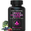 Vital Vitamins Vegan Collagen Booster - Plant-Based, Silica & Hyaluronic Acid - 60 Capsules