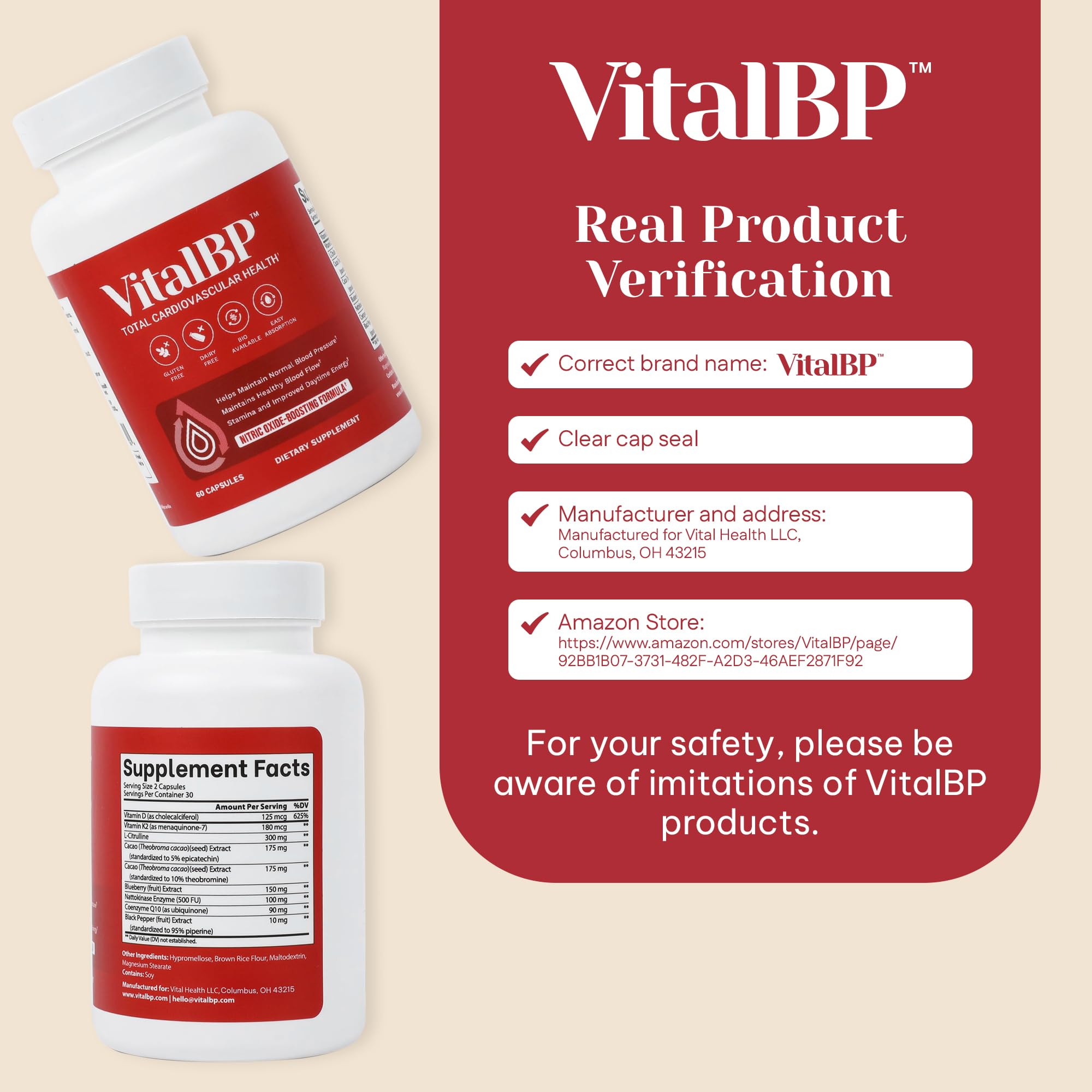 VitalBP 4 Pack – Supports Normal Blood Pressure & Circulation