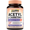 Vitalibre Acetyl-L-Carnitine HCl 1250mg with B Vitamins – High Potency, Energy & Brain Support | 120 Vegan Caps