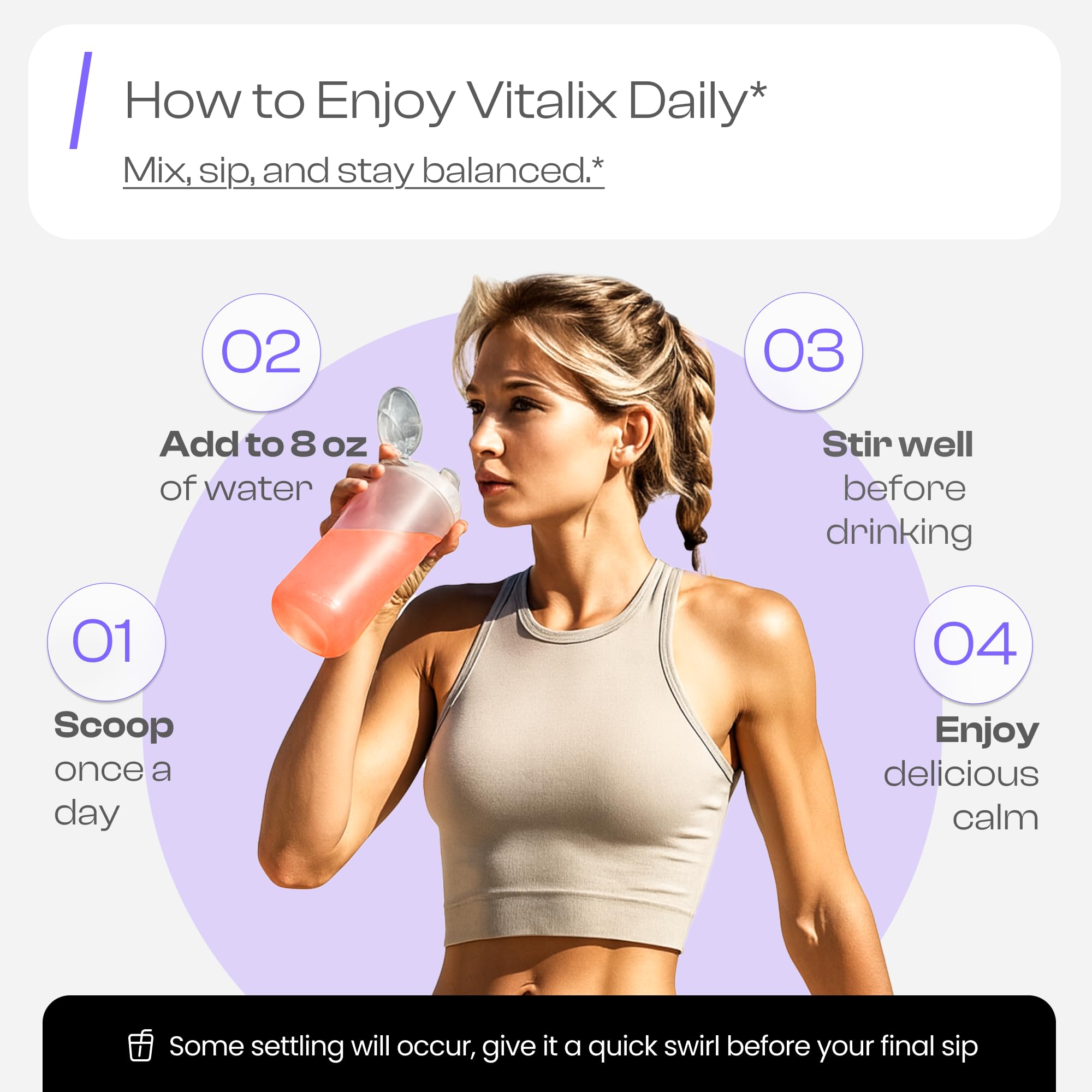 NutraVōs Vitalix – Cortisol Reducer & Adaptogen Drink Mix (Ashwagandha KSM-66, Magnesium Glycinate, L-Theanine) Raspberry Lemonade – 30 Servings