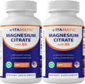 Vitamatic 2 Pack Magnesium Citrate 500 mg – 180 Vegetarian Capsules | Added B6