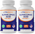 Vitamatic ALA 600mg – 240 Veg Capsules (Pack of 2) | Non-GMO & Gluten Free
