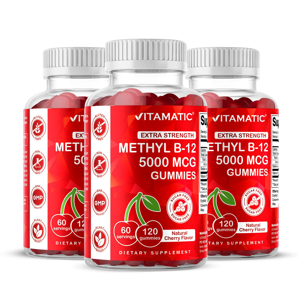 Vitamatic Extra Strength B12 5000 mcg Gummies - 120 ct, Methyl B12