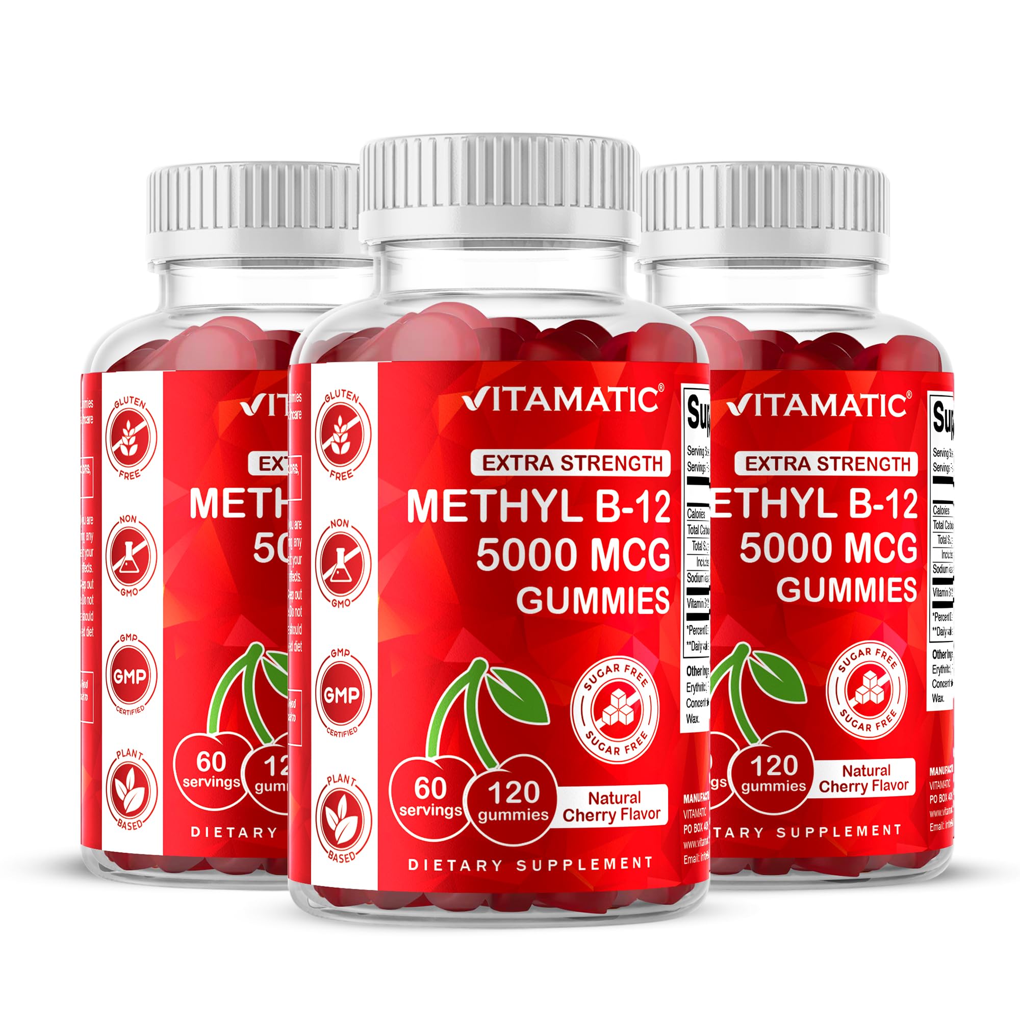 Vitamatic Extra Strength B12 5000 mcg Gummies - 120 ct, Methyl B12