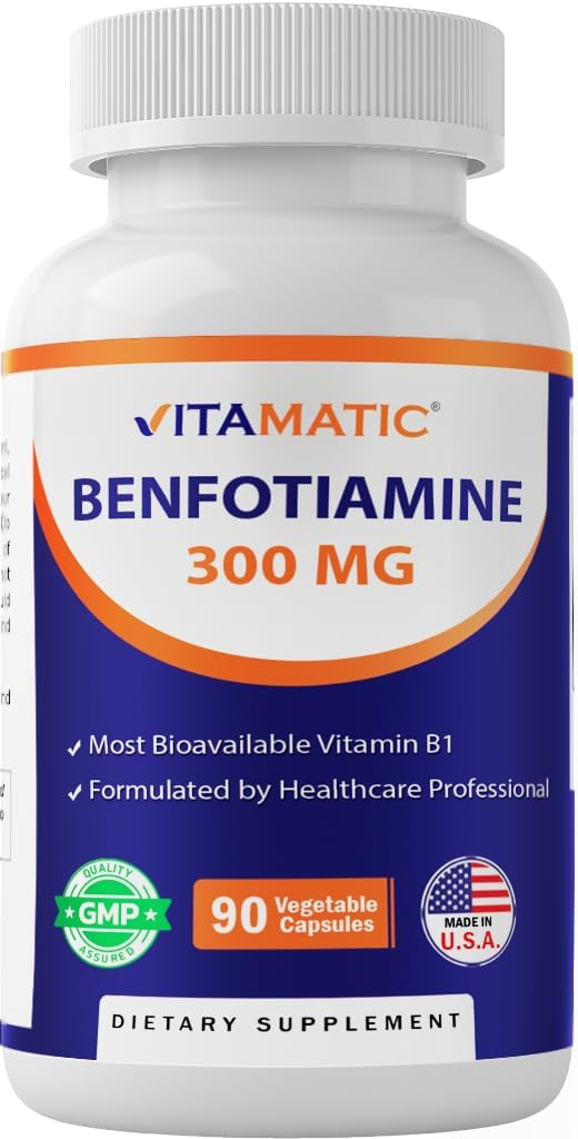 Vitamatic Benfotiamine 300 mg – 90 Vegetarian Capsules | Vitamin B1