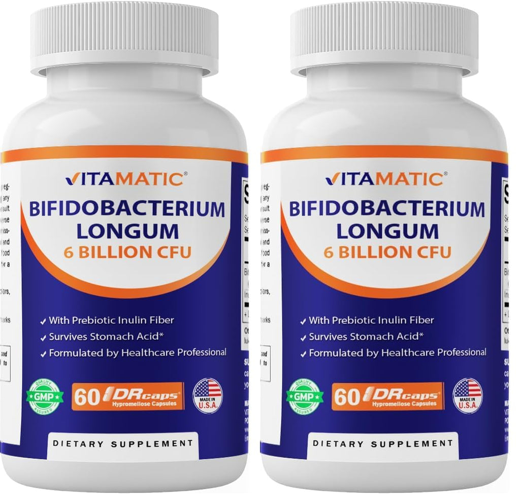 Vitamatic Bifidobacterium Longum 6B CFU DR Capsule – Pack of 2 (60 Count)