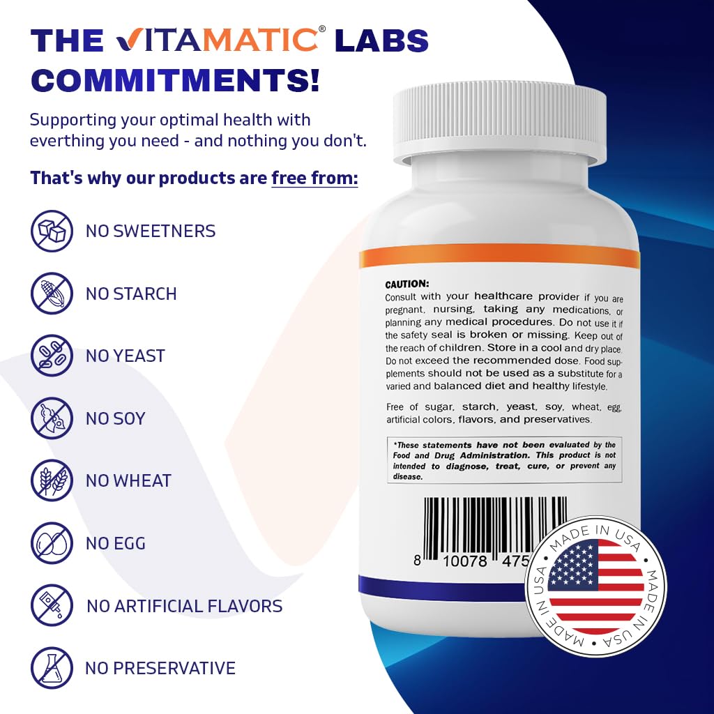 Vitamatic Glucosamine Sulfate 1500mg – 120 Servings, 240 Capsules (Pack of 2)