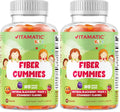 Vitamatic Kids Prebiotic Fiber Gummies – 4g Fiber, Zero Sugar, Pack of 2