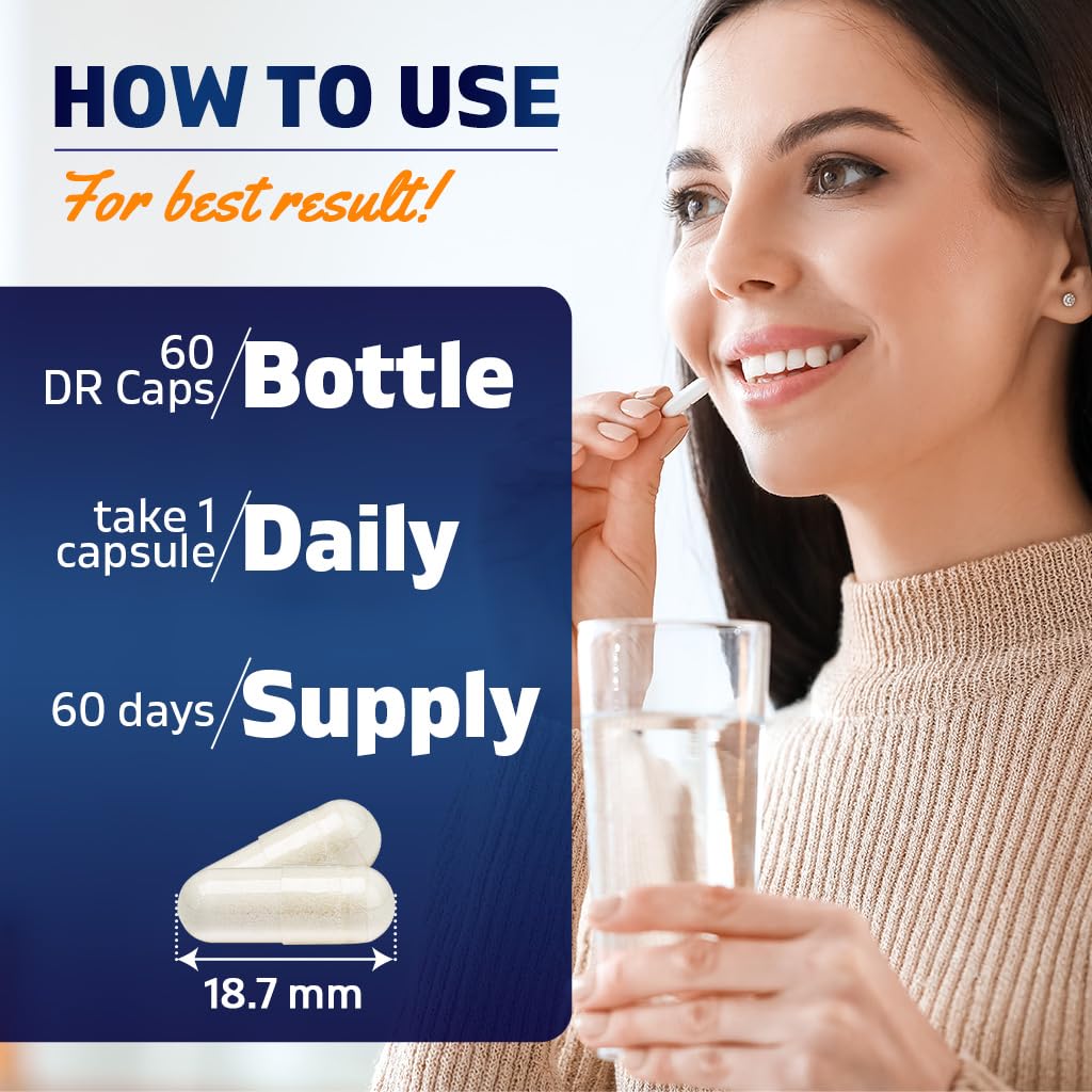 Vitamatic Lactobacillus Plantarum – 20B CFU DR Capsules – 60 Count (2-Pack)