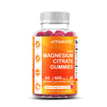 Vitamatic Magnesium Gummies 600mg – 60 Vegan Count for Relaxation, Muscle, Bone & Energy