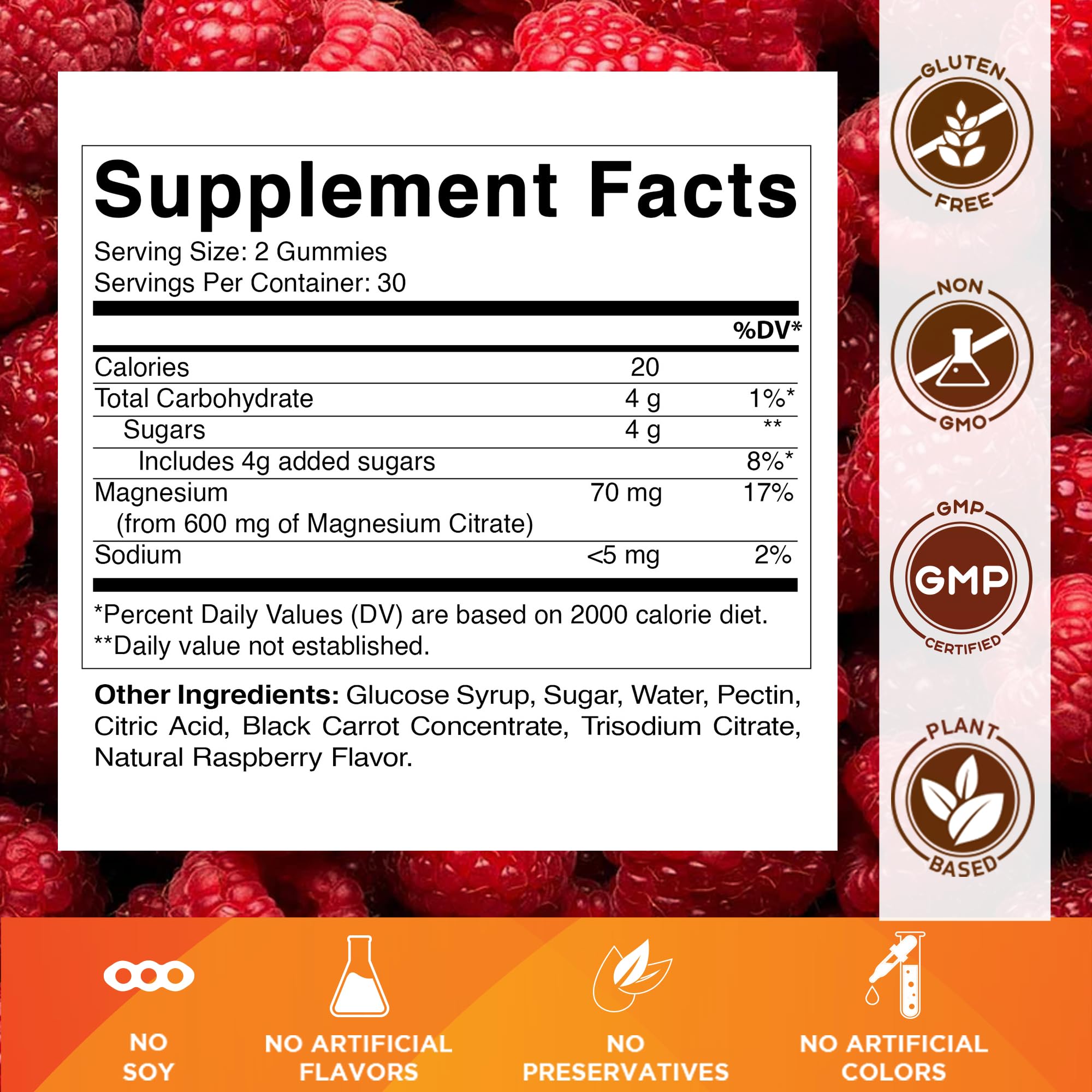 Vitamatic Magnesium Gummies 600mg – 60 Vegan Count for Relaxation, Muscle, Bone & Energy