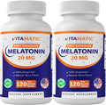 Vitamatic Melatonin 20 mg Fast Dissolve – 240 Tablets | Natural Berry Flavor (2-Pack)