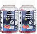 Vitamatic Sugar Free Melatonin Gummies 60 mg – 60 Veg Gummies, Pack of 2