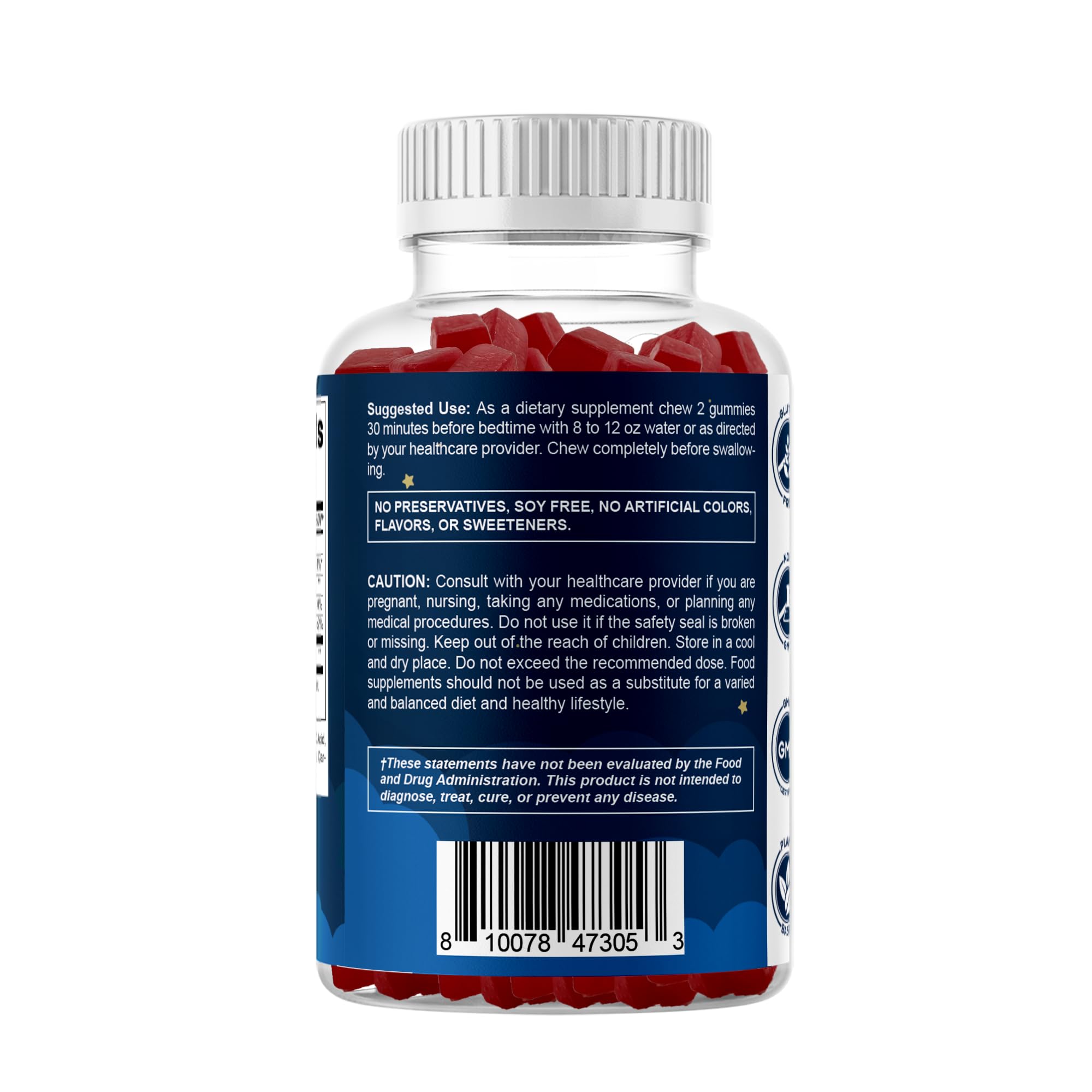 Vitamatic Sugar Free Melatonin 60 mg Gummies – 2 Pack (60 Gummies) – Vegan, Non-Habit Forming