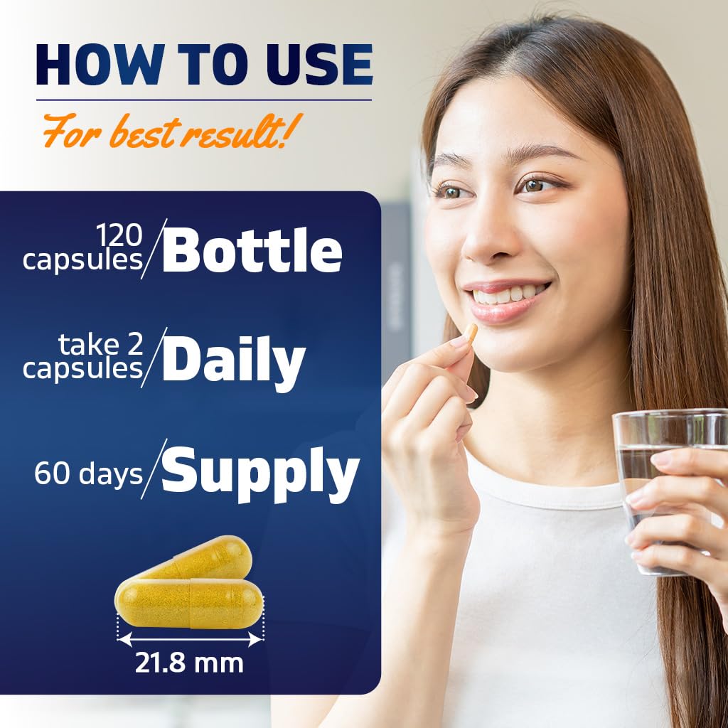 Vitamatic NAC Supplement with Milk Thistle 50:1 Extract - 1200 mg NAC, 120 Veg Capsules - Immune, Respiratory & Liver Support - 2 Pack