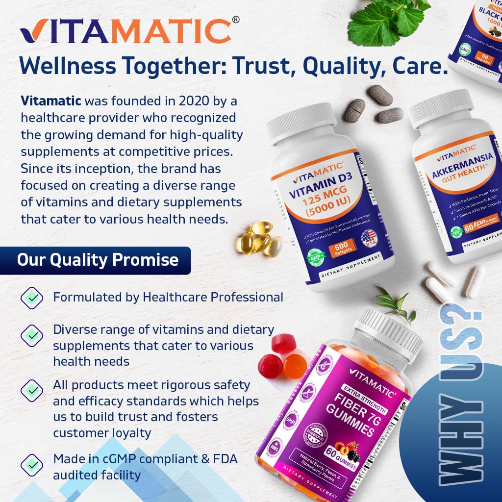 Vitamatic Nattokinase 2 Packs - 4,000 FU, Delayed Release | Made in USA