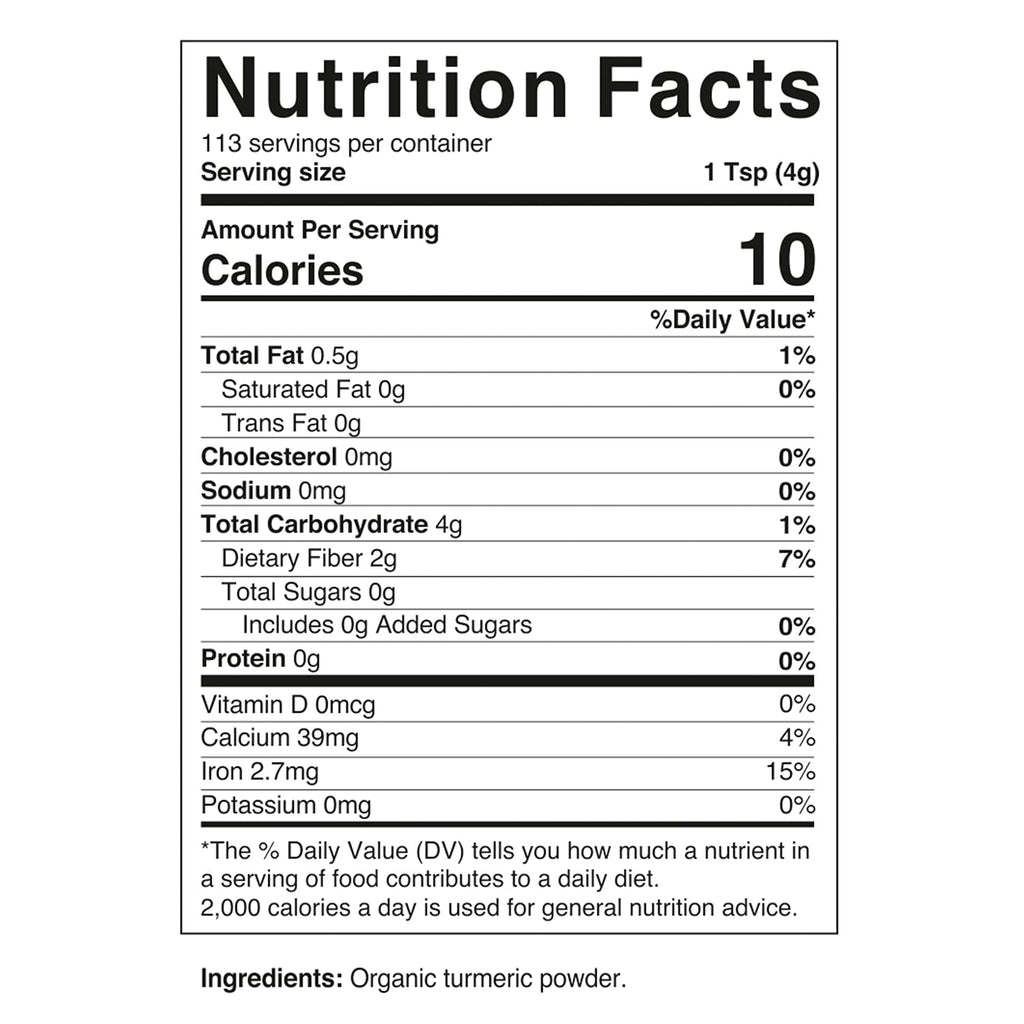 Vitamatic Organic Turmeric Powder – 1 lb (16 oz) | USDA Certified